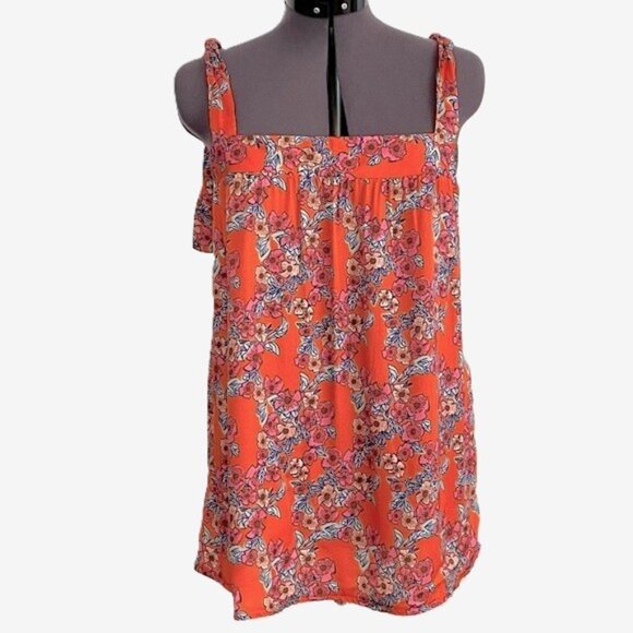 FRNCH Paris Vera Giliola Floral Tie Shoulder Camisole Top Size L - Picture 3 of 15